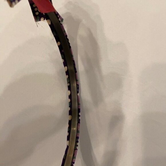 ππ Cara New York Purple Polka Dot Print Headband with Bow & Charmππ - Picture 8 of 9